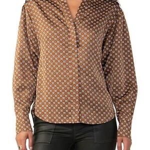 Sanctuary Geo Print Blouse